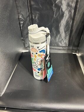 Orca White Abstract Pattern Stainless Bottle -